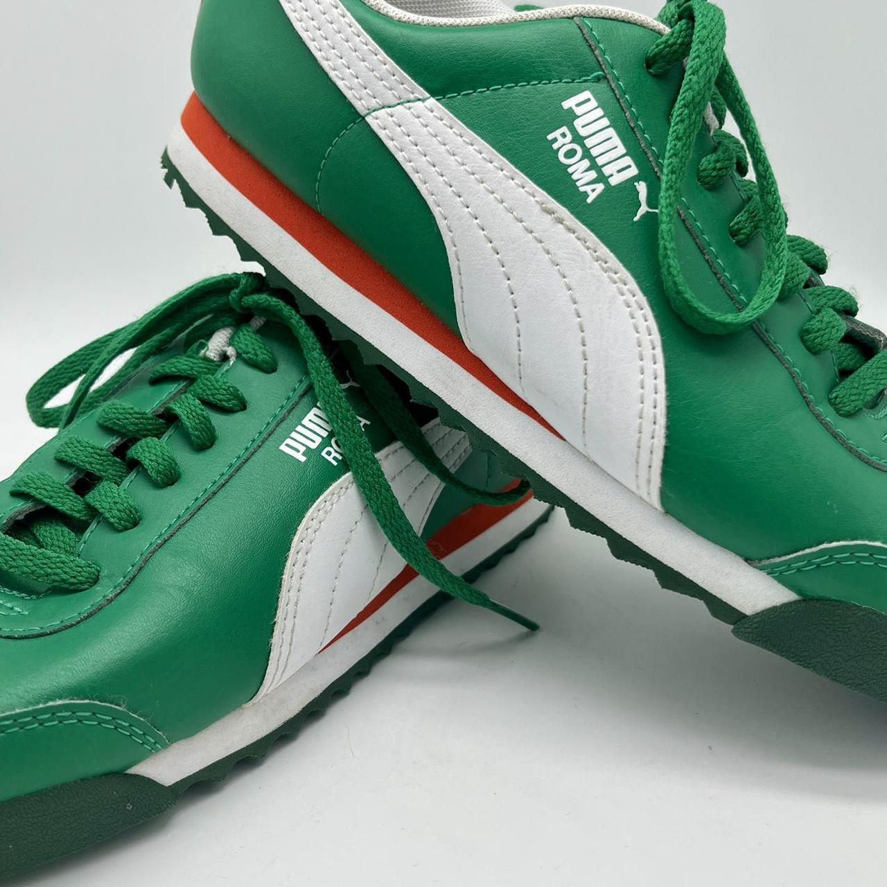 Puma roma white and green online