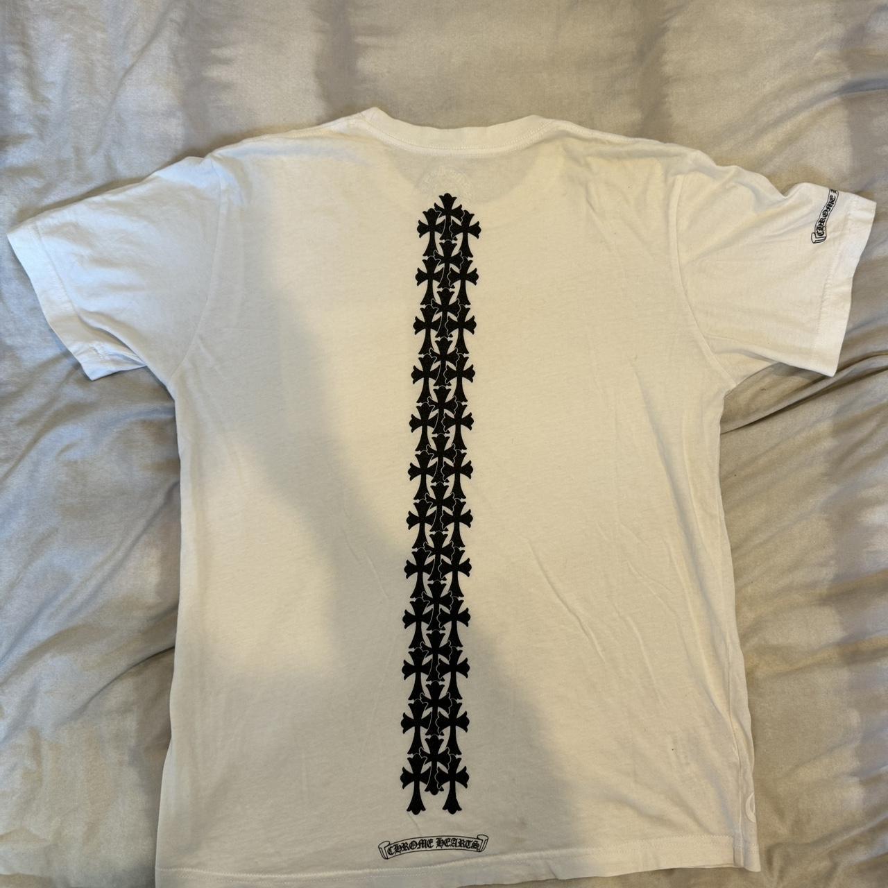 ✨ Chrome Hearts Cemetery Cross Tire Tracks tee - | Depop