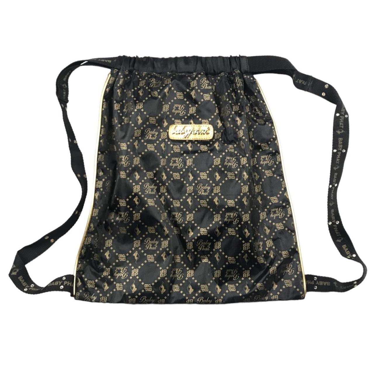 Baby Phat Women's Gold and Black Bag | Depop