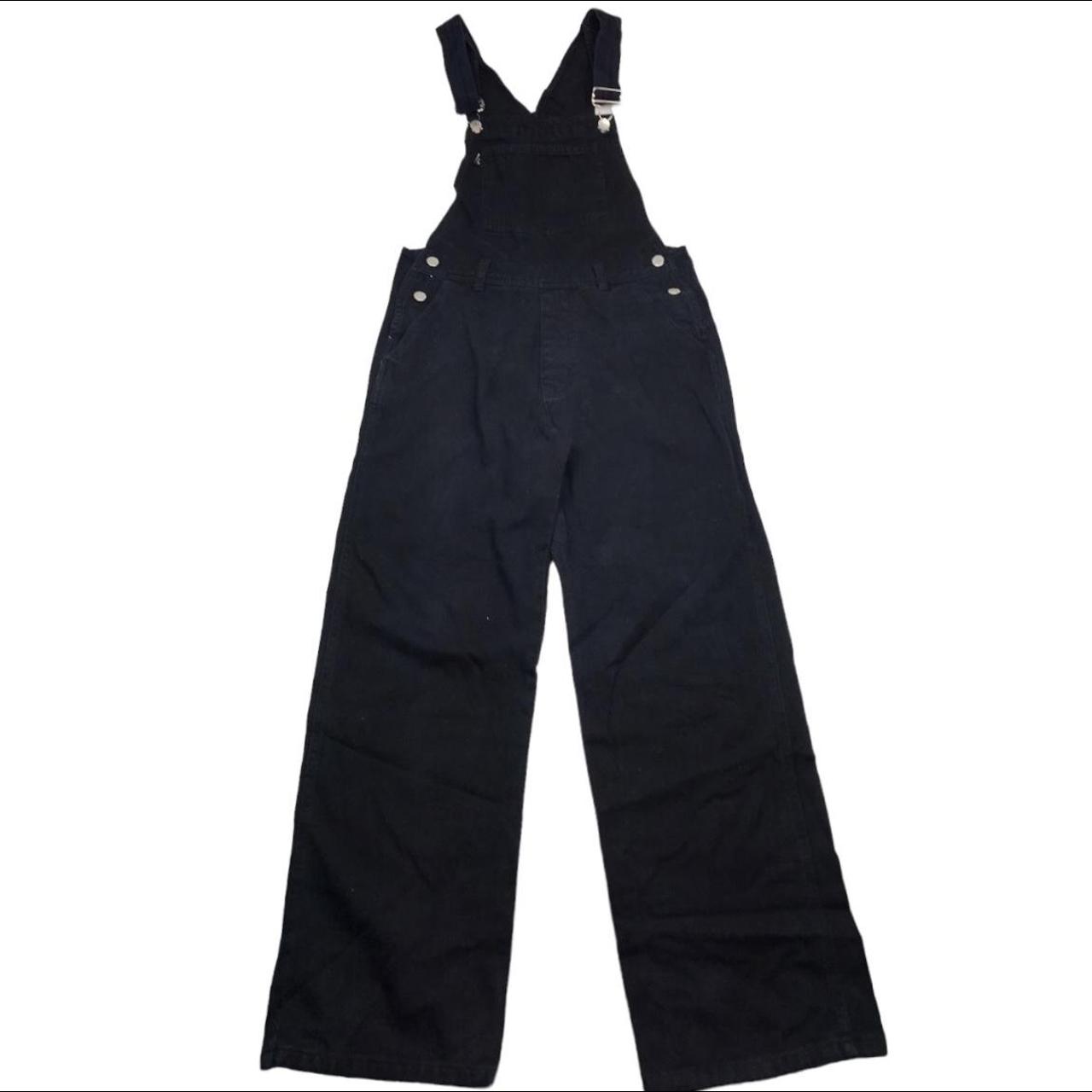 Vintage 90's Eunina black overalls. Made in USA.... - Depop