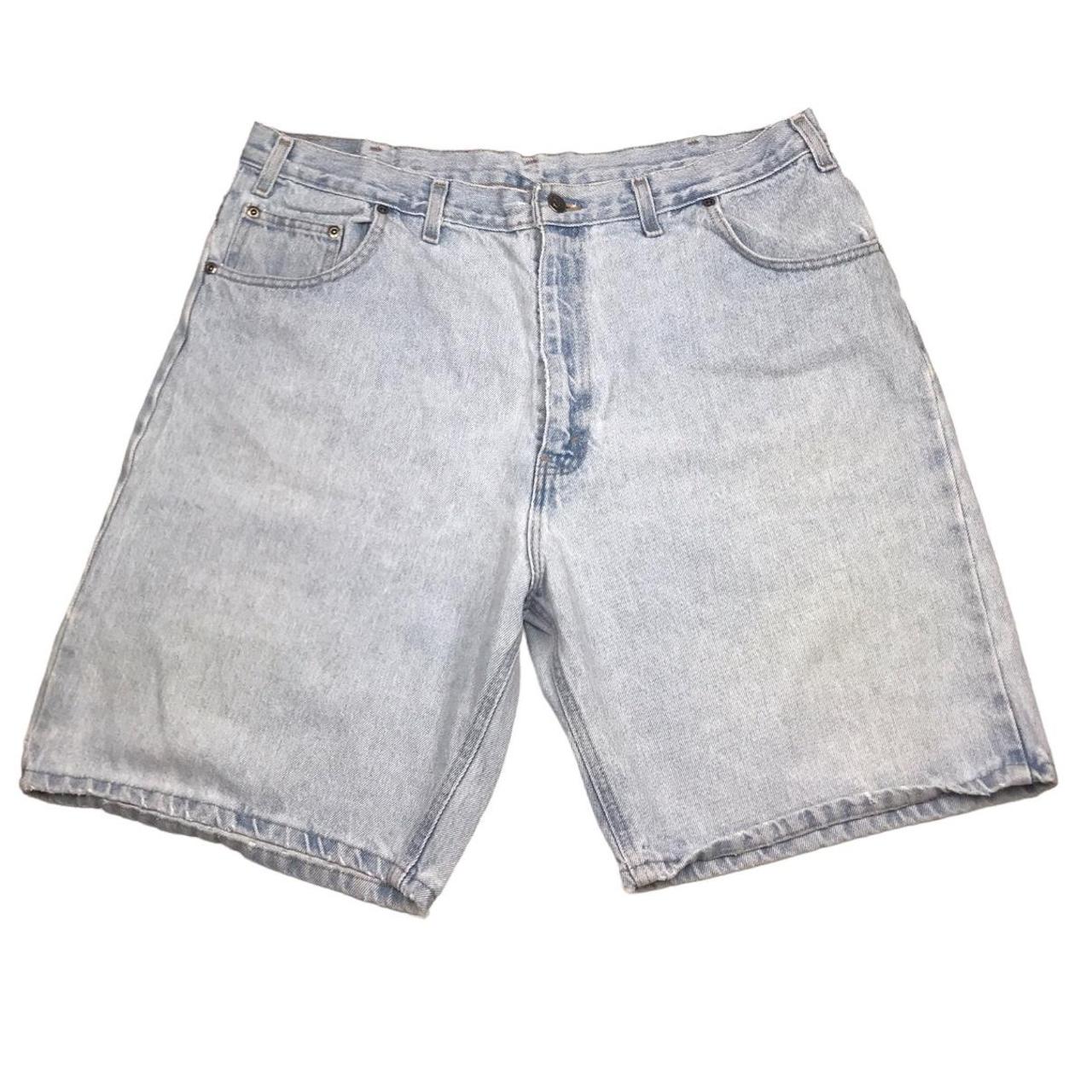 Vintage 90’s Faded Glory light wash jean shorts -... - Depop