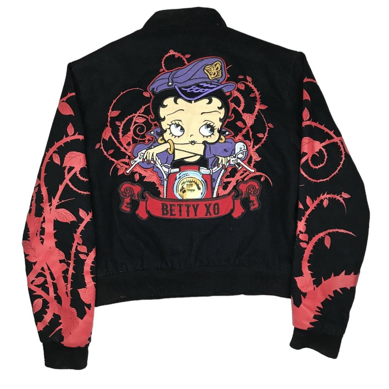 Vintage y2k Betty Boop mascara race car jacket.... Depop