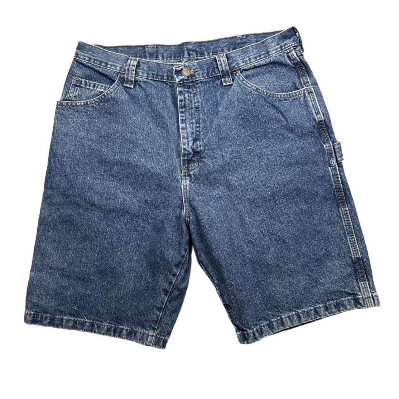 #215 fashion Wrangler size 42 denim shorts carpenter work blue