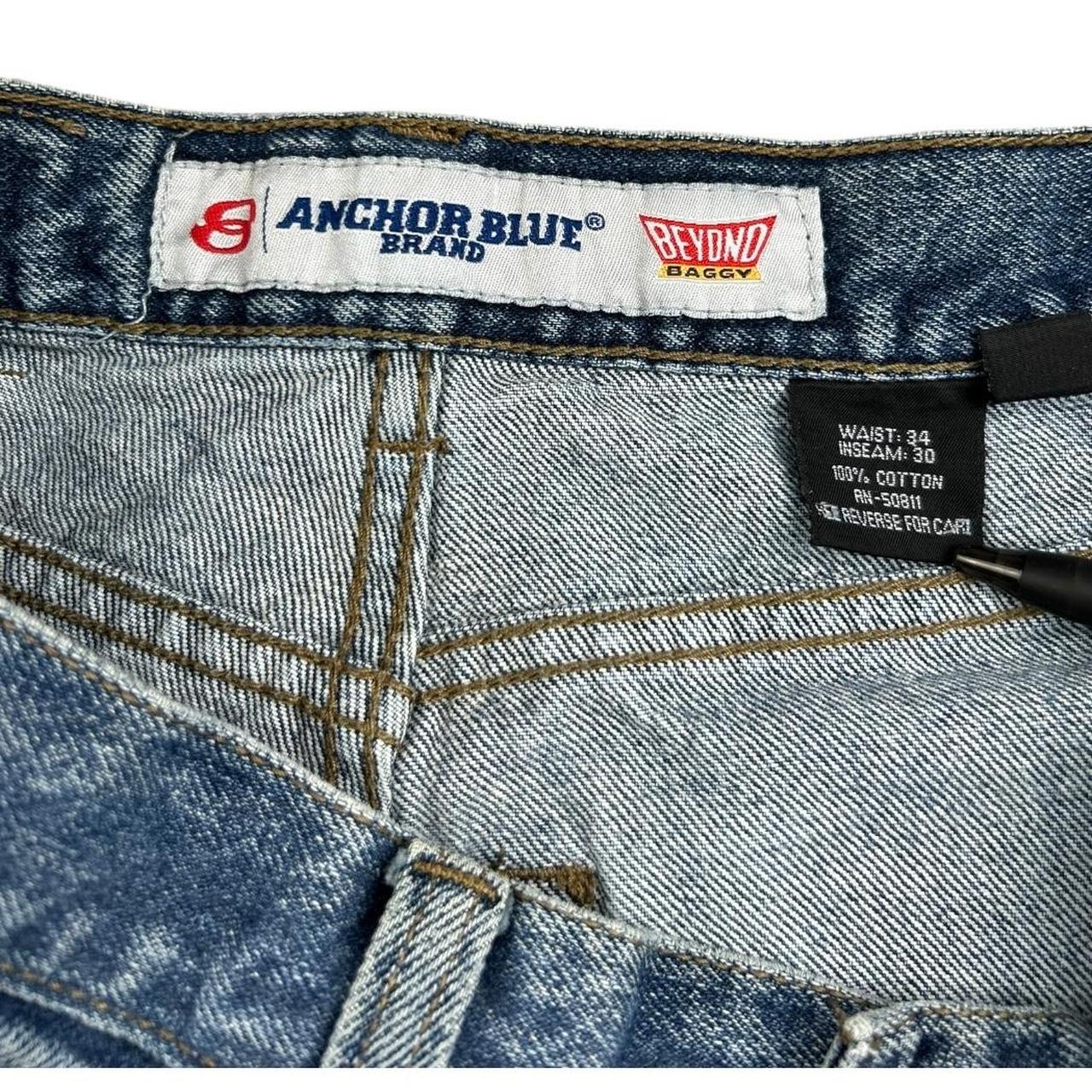 Vintage 90's y2k Anchor Blue Beyond Baggy wide leg, | Depop