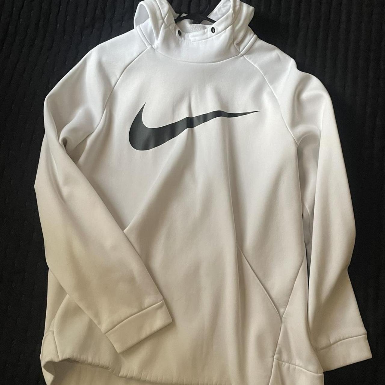 nike dri fit white hoodie