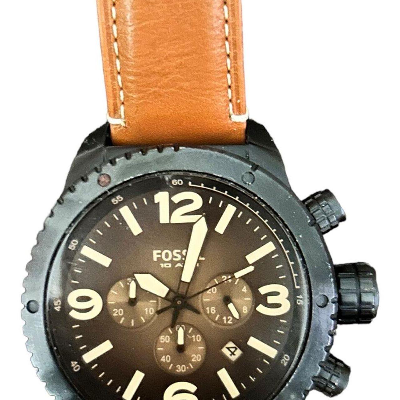 Fossil Men's Chronograph Brown Leather Band Depop