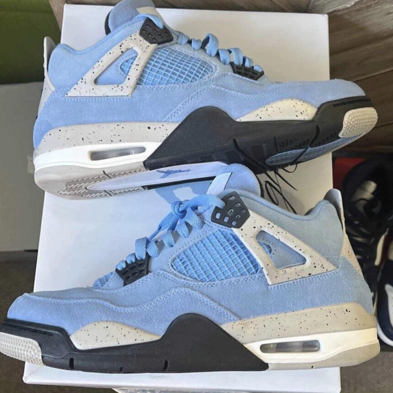 Air Jordan 4 Retro UNC University Blue - Depop