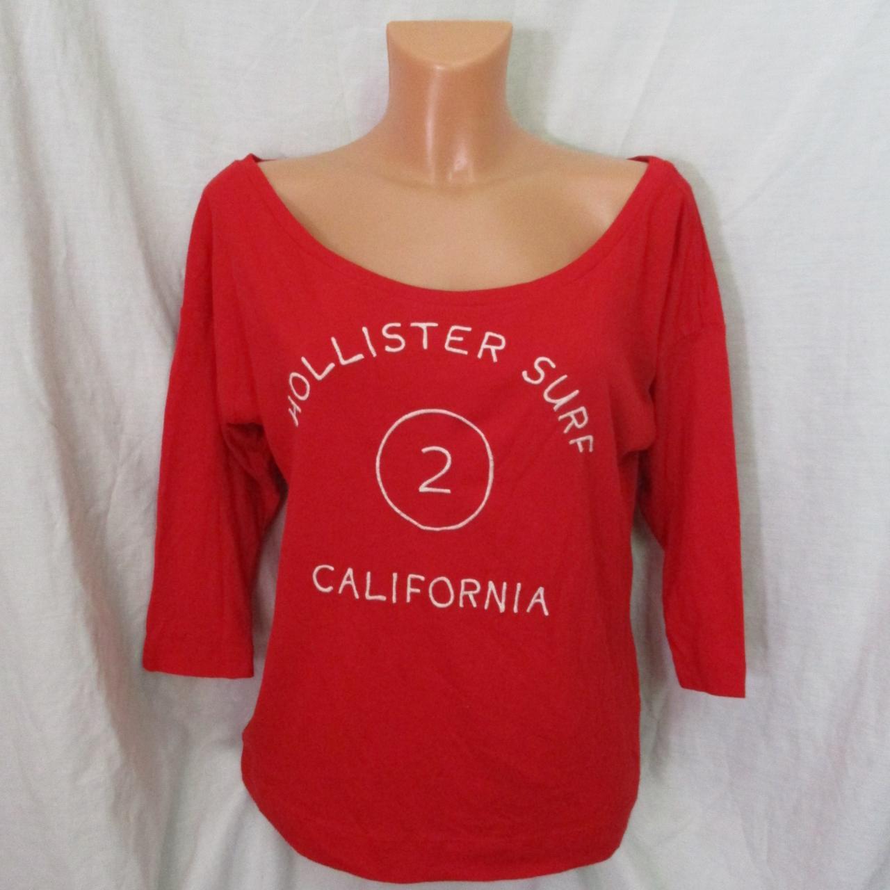 HollisterVintageY2Kred3/4sleevedembroidered...