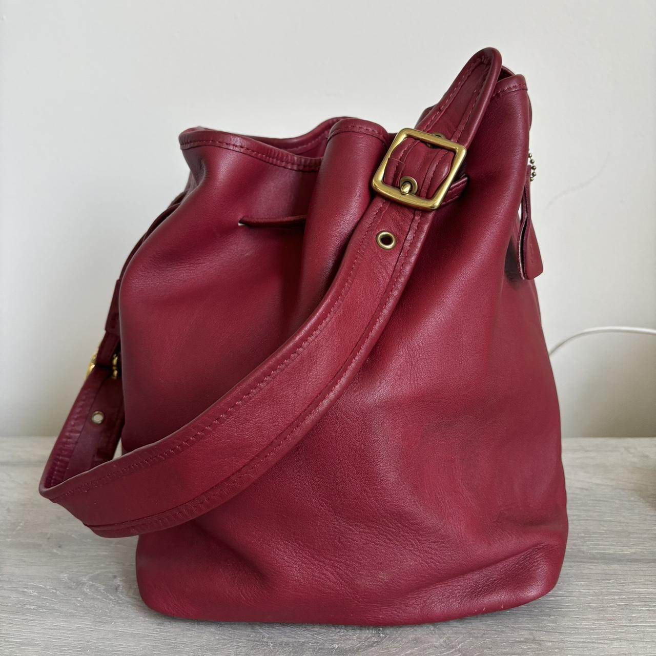 COACH Vintage outlets Legancy Deep Red Leather Backpack/Handbag, #9827