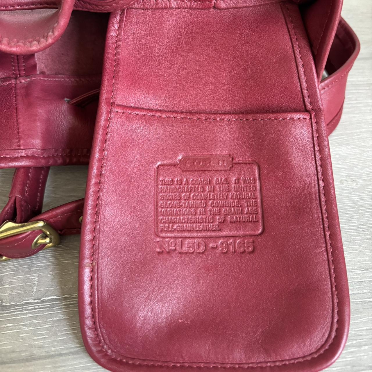 Vintage coach legacy red leather bucket bag | Depop