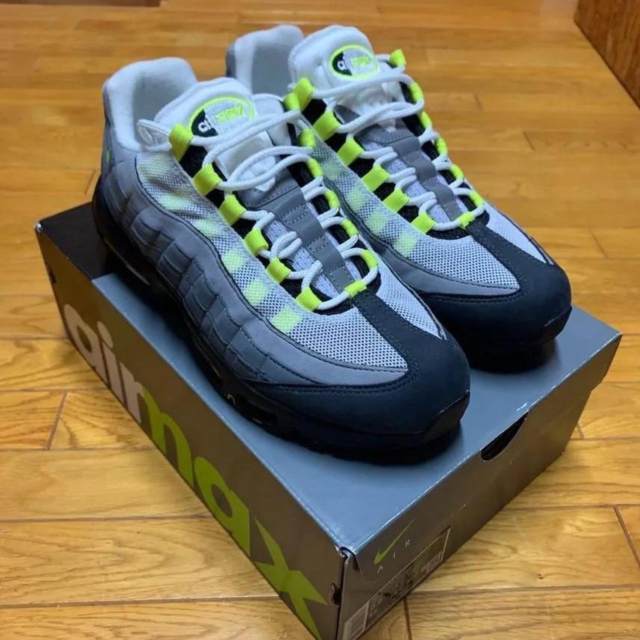 Men 9.5US Nike Air Max 95 Og Neon Yellow 2020 Best... - Depop