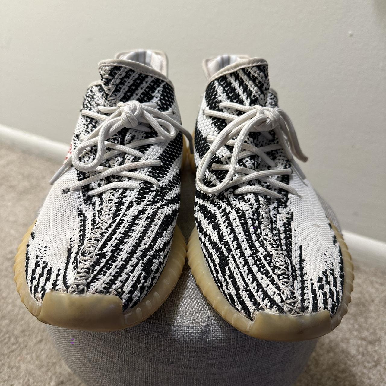 Zebra Yeezys. Adidas originals. Selling for 250 on. Depop