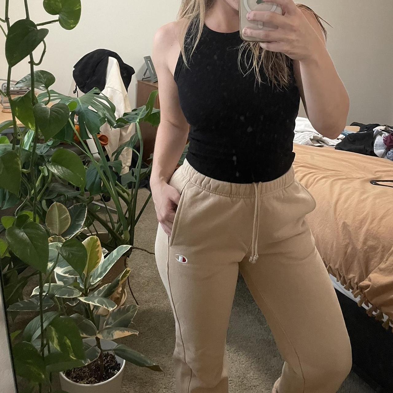 Champion XS peach tan sweatpants only worn once