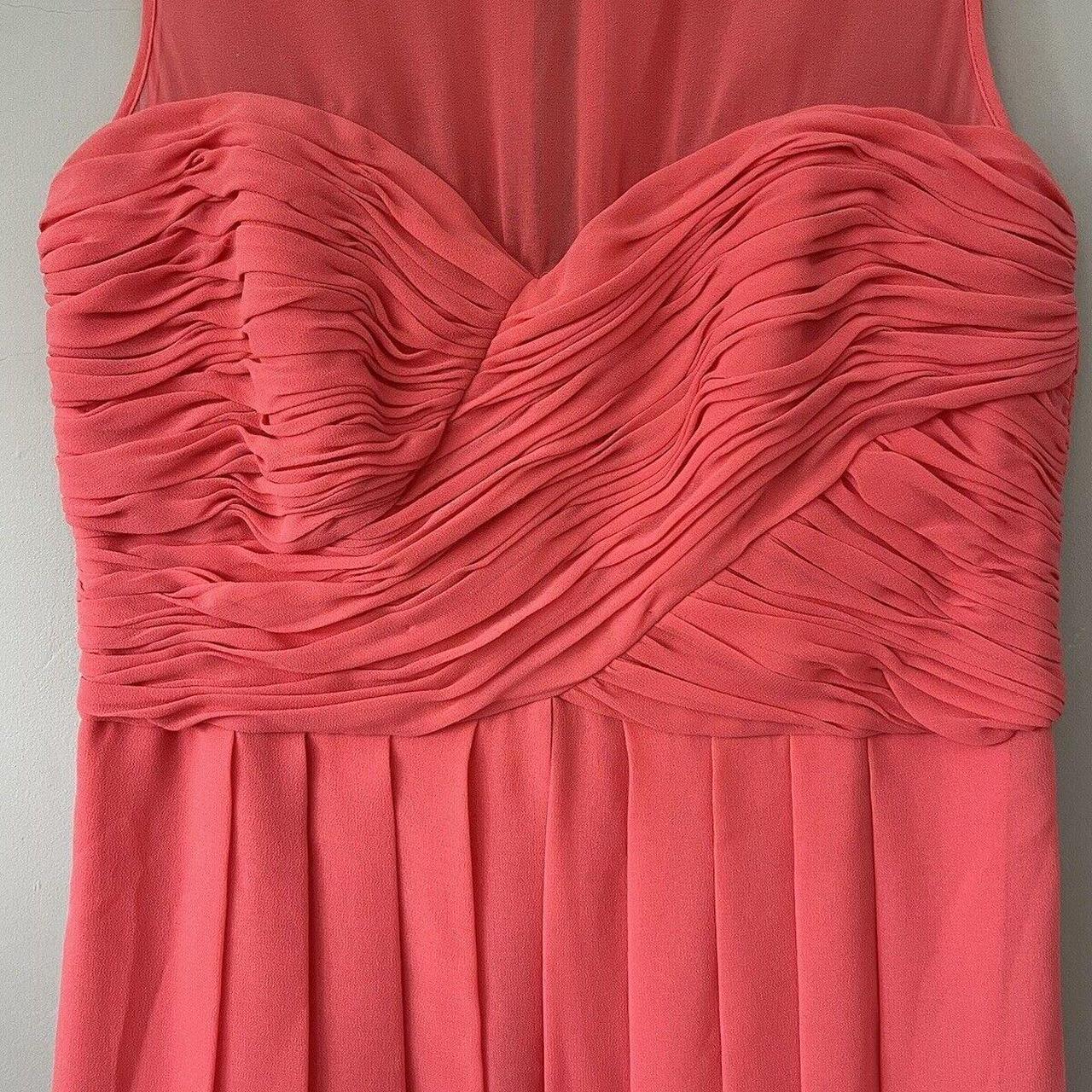 Hobbs Dress Coral sheer dress party evening wedding. Depop