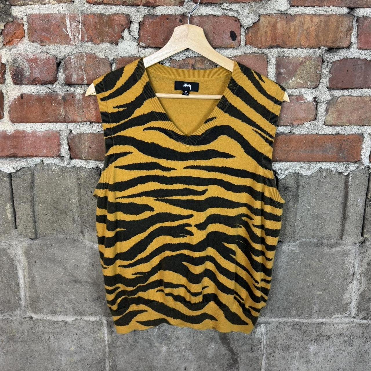トップス STUSSY sweater vest 22ss Blue Stussy Sweater Vest w