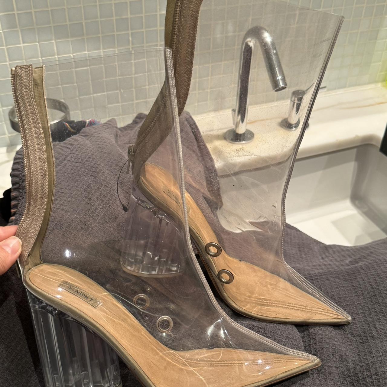 Yeezy season 7. Clear pvc booties Size 37 Clear PVC | Depop