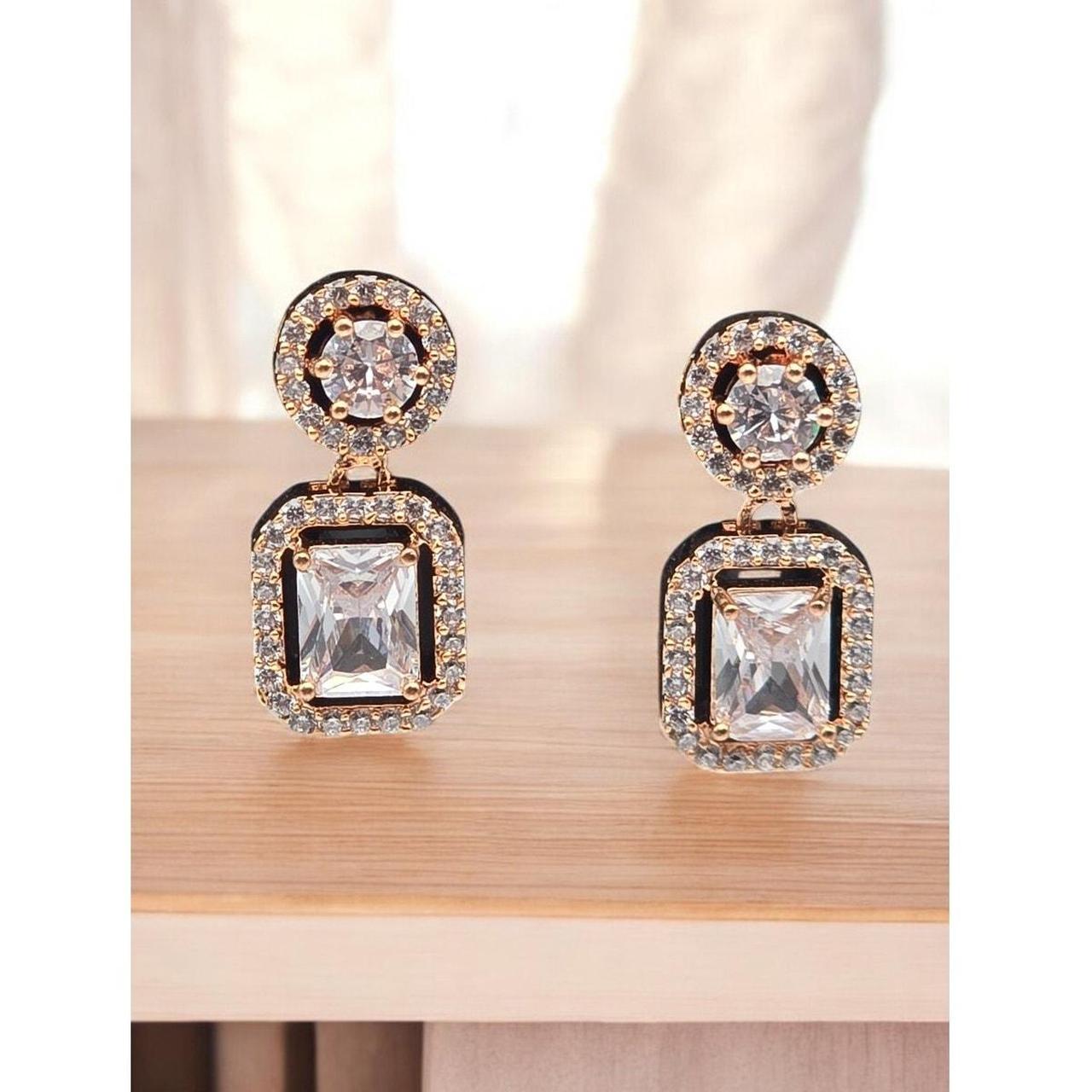 Source Unknown Women's Earrings - Gold – Crystal … - image 1
