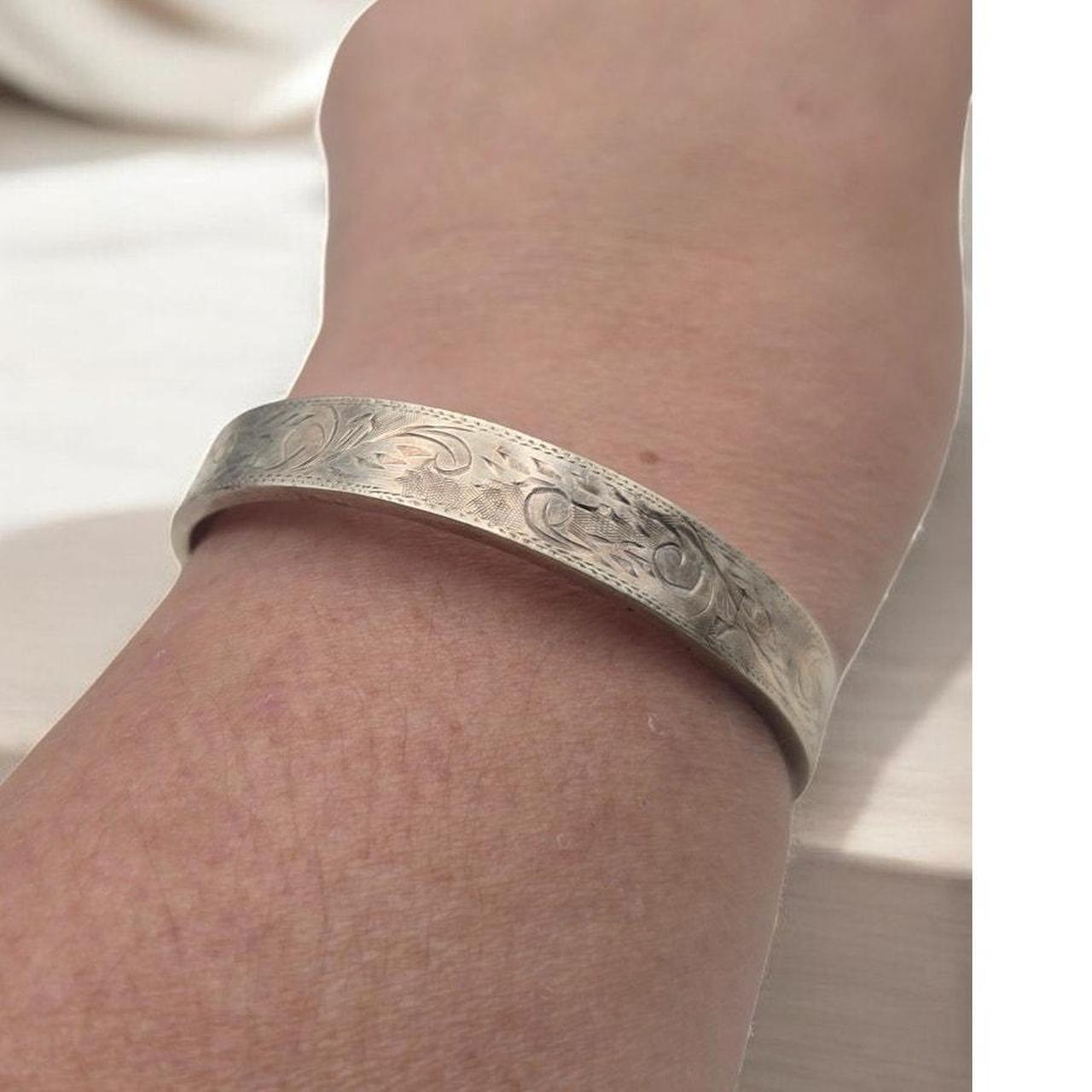 Source Unknown Women's Bracelet - Silver – Floral… - image 2