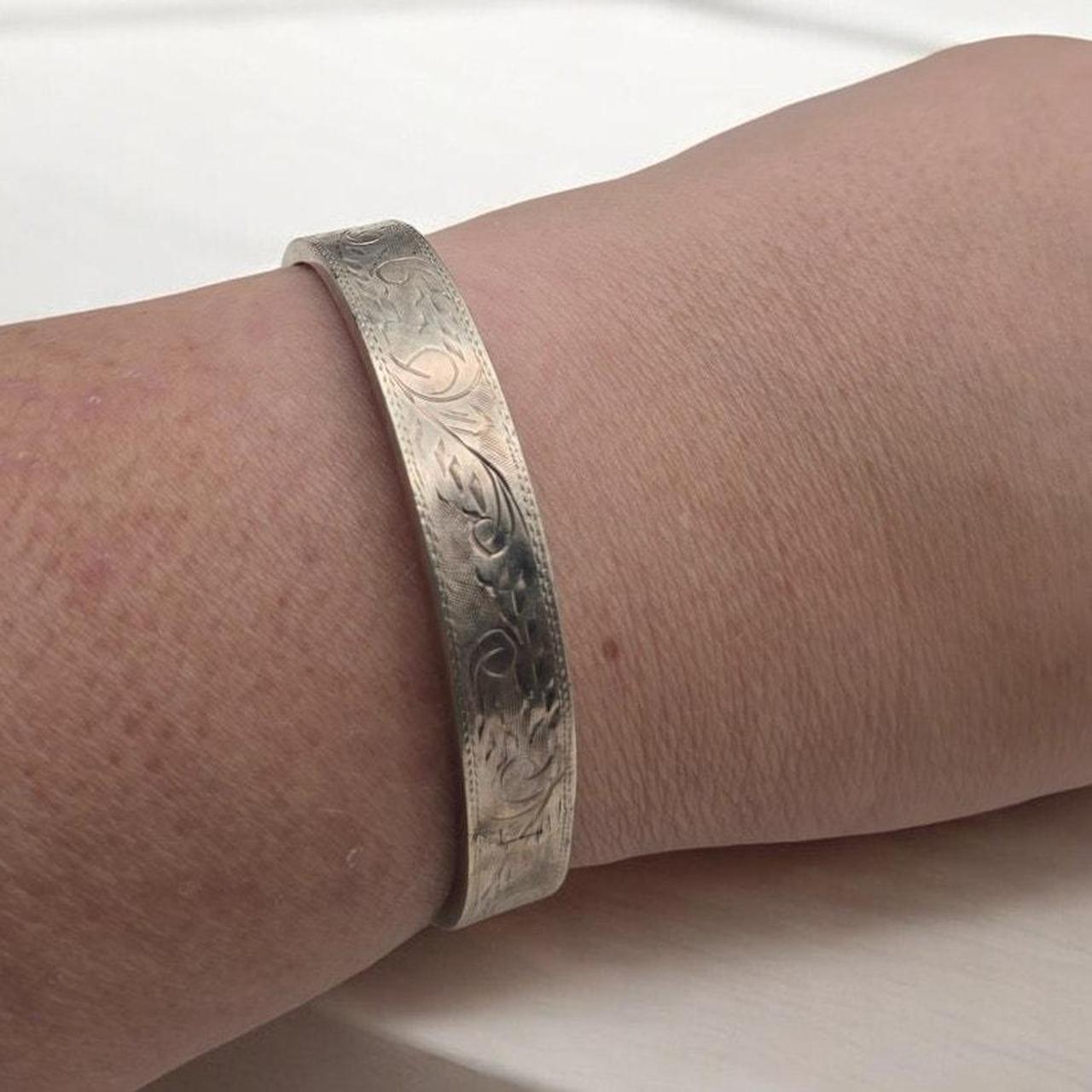 Source Unknown Women's Bracelet - Silver – Floral… - image 1