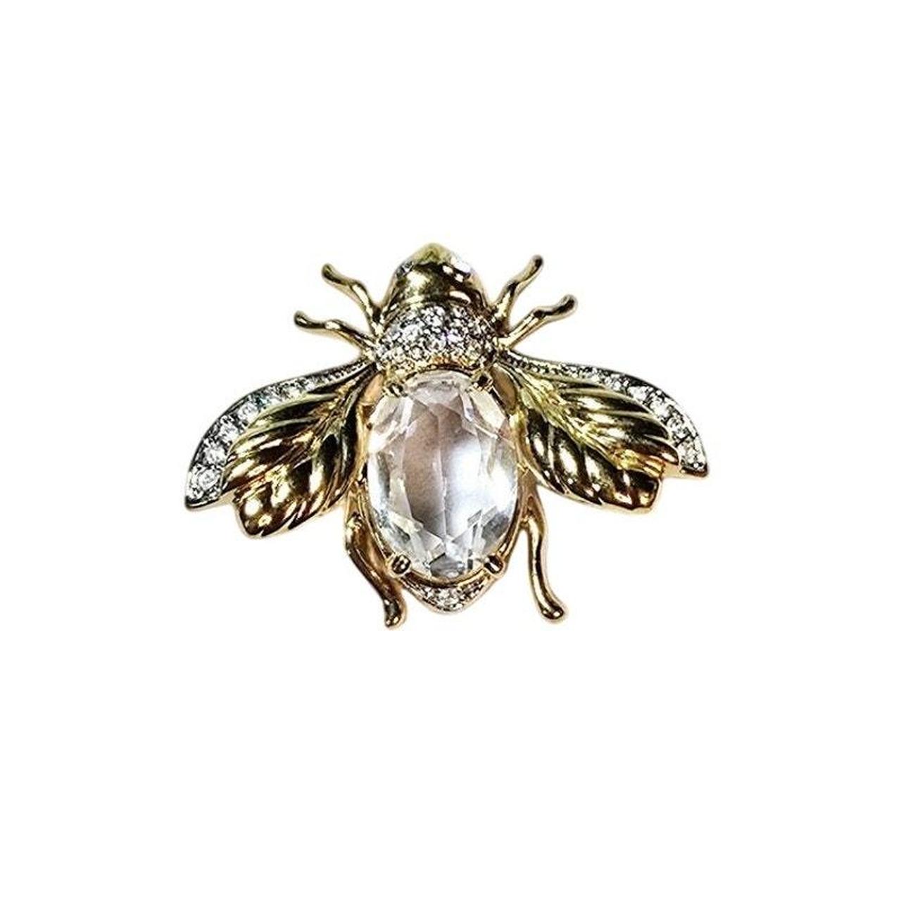 Source Unknown Women's Brooch - Gold – Crystal Be… - image 3