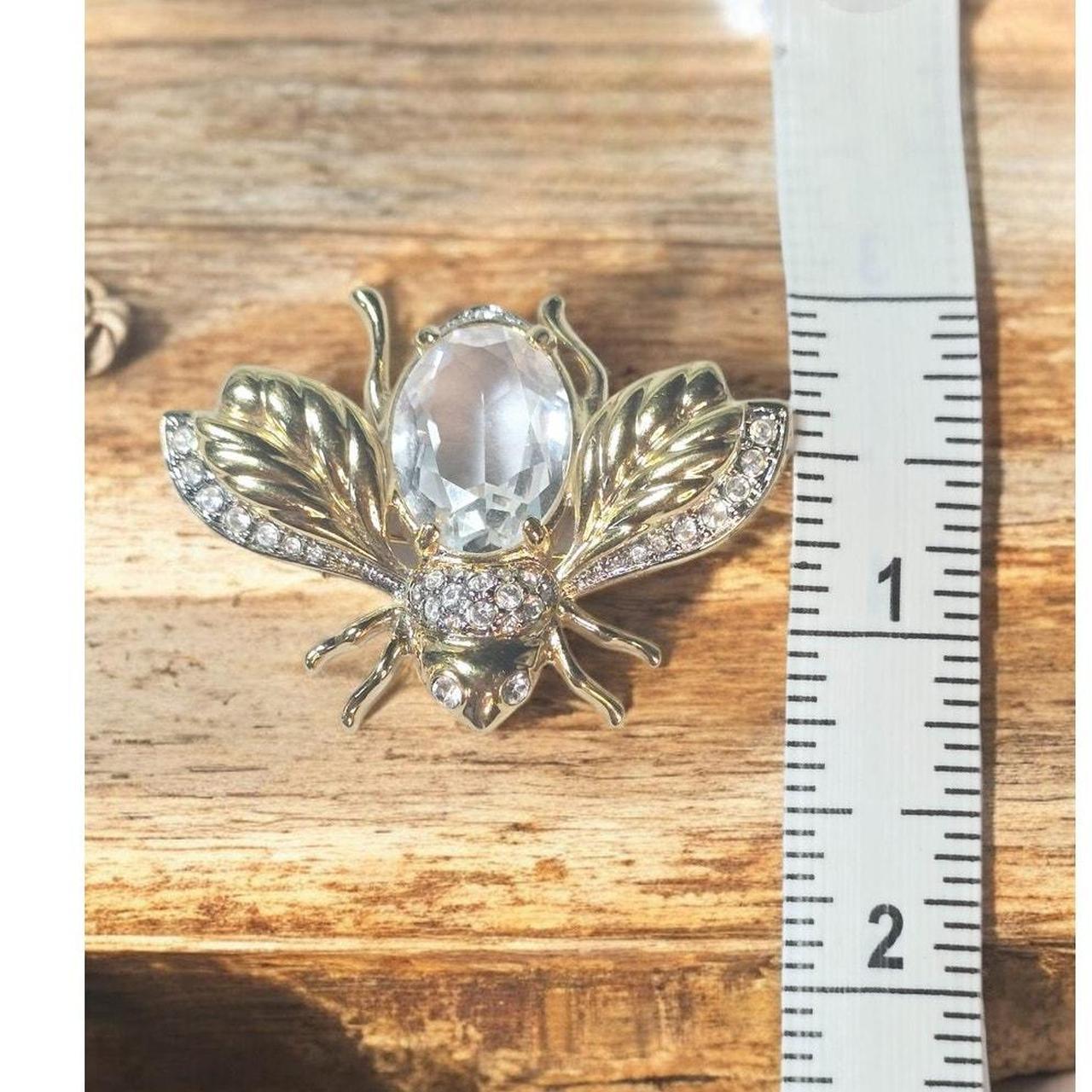 Source Unknown Women's Brooch - Gold – Crystal Be… - image 5