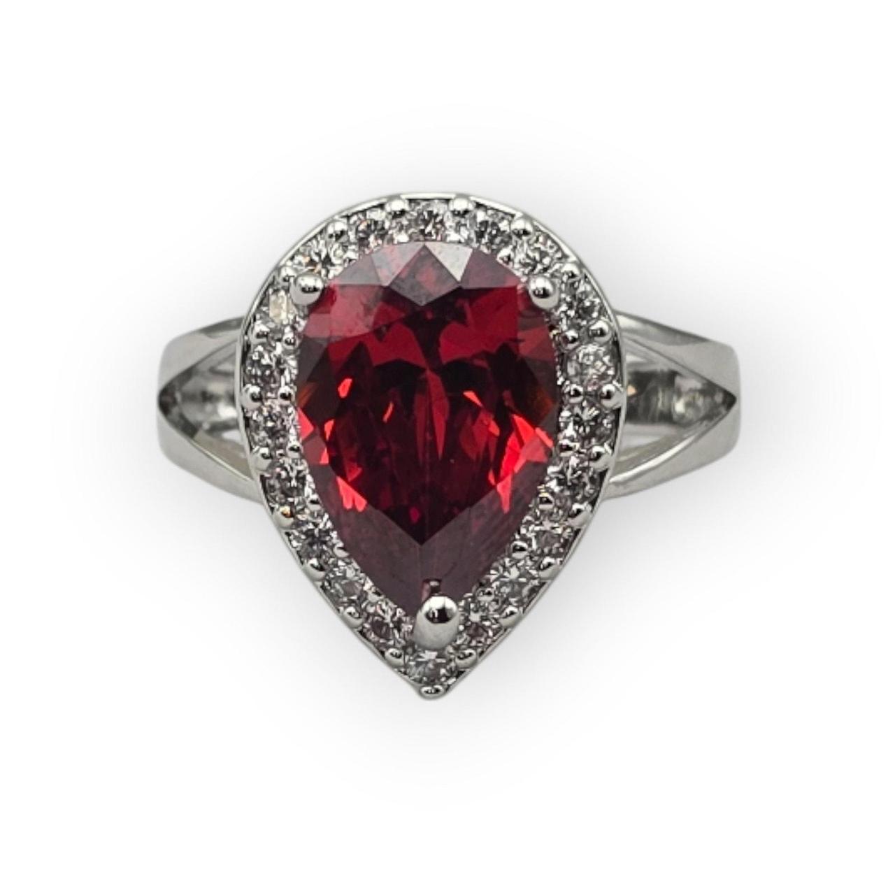 Source Unknown Women's Ring - Red/Silver – Red Pe… - image 2