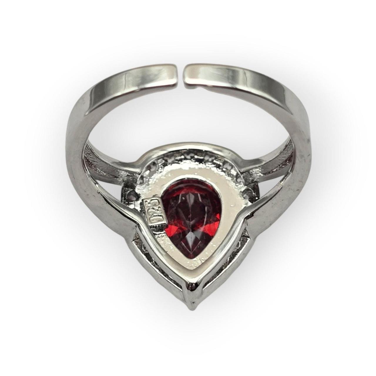 Source Unknown Women's Ring - Red/Silver – Red Pe… - image 6