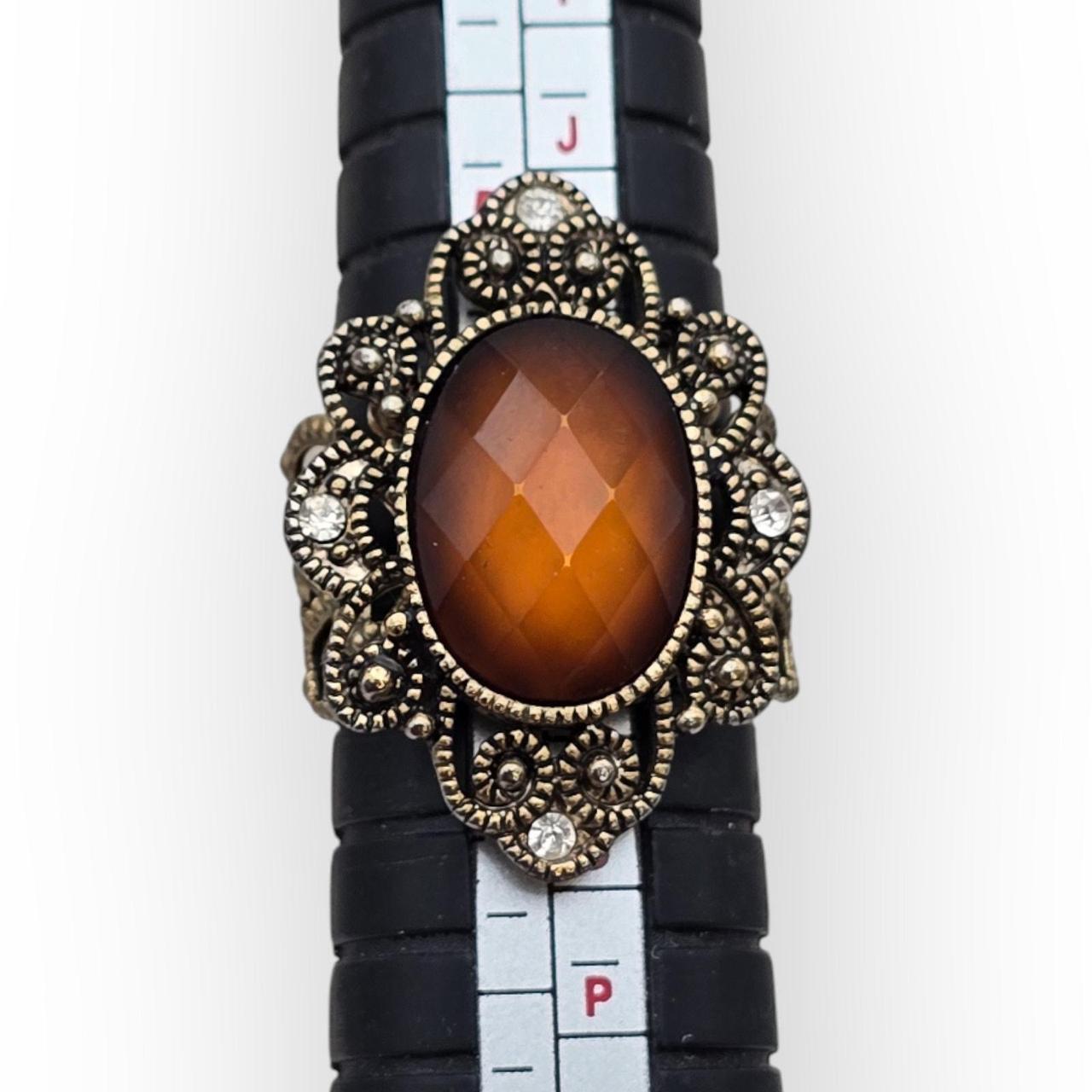 Source Unknown Women's Ring - Brown – Amber Brown… - image 2