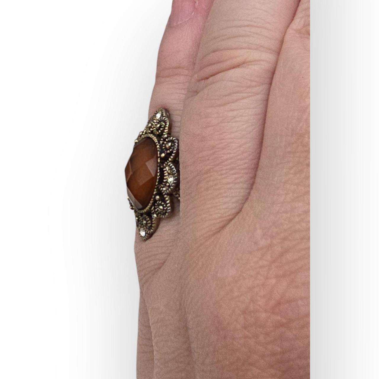 Source Unknown Women's Ring - Brown – Amber Brown… - image 5
