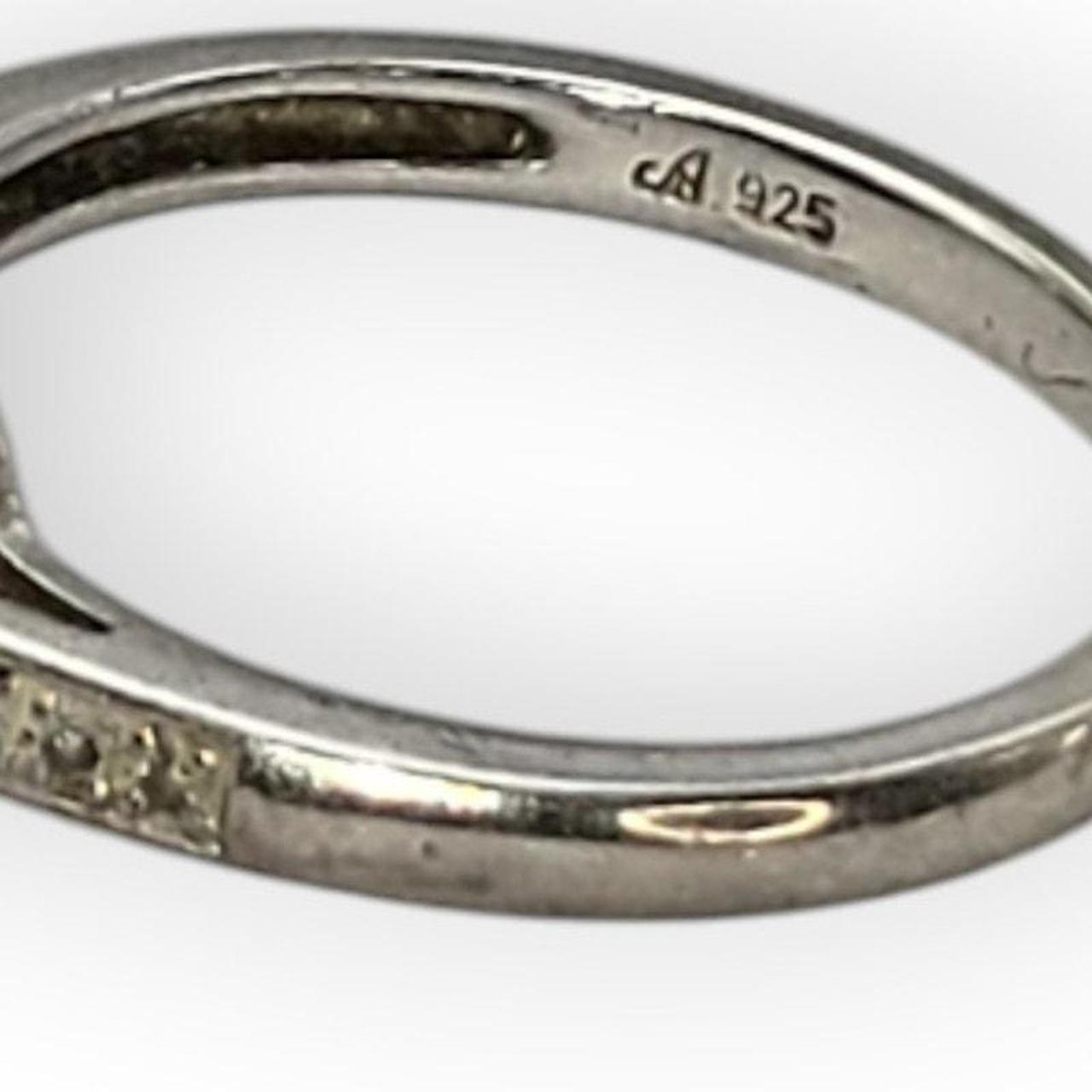 Preloved Women's Ring - Red/Silver – Ruby & Diamo… - image 4