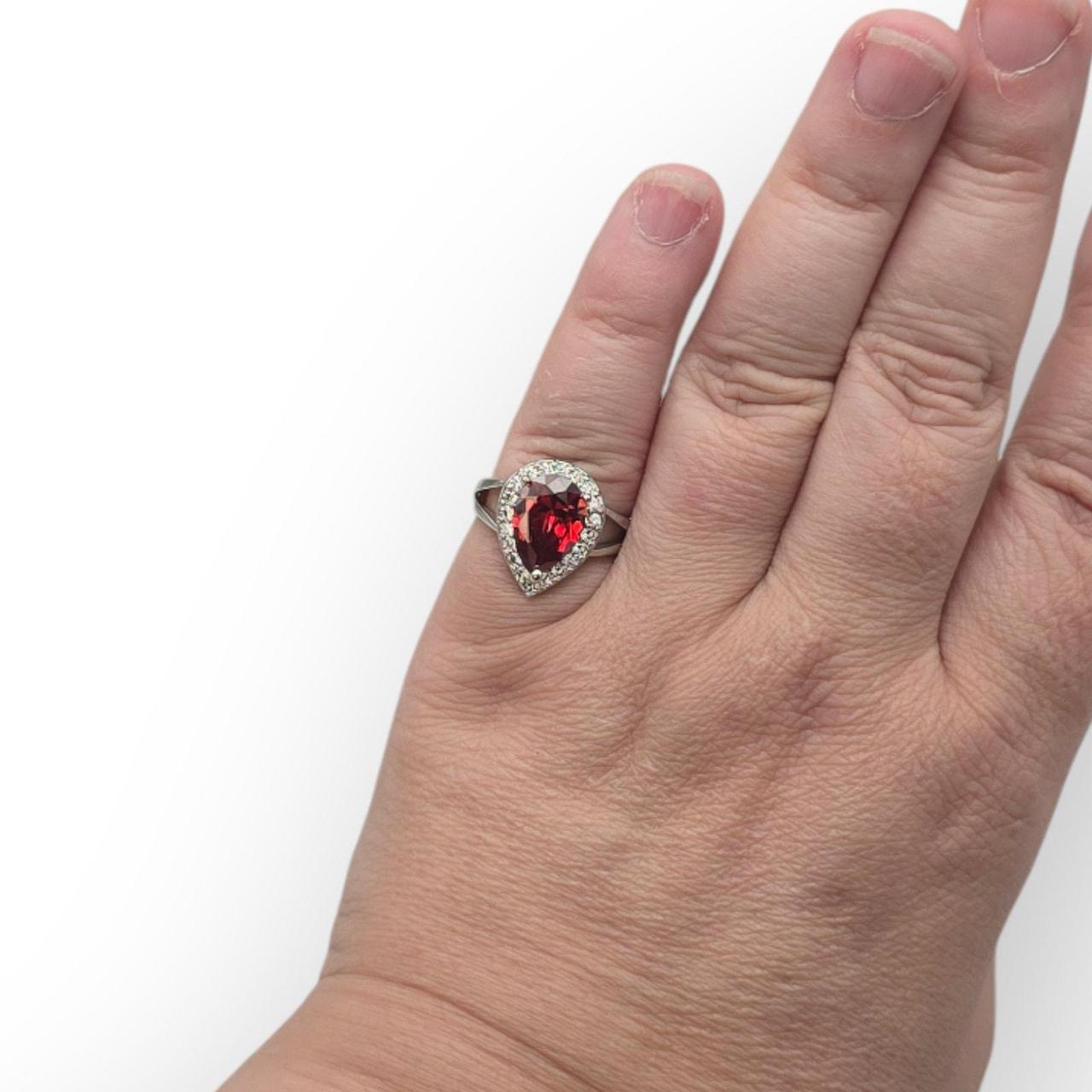 Source Unknown Women's Ring - Red/Silver – Red Pe… - image 3