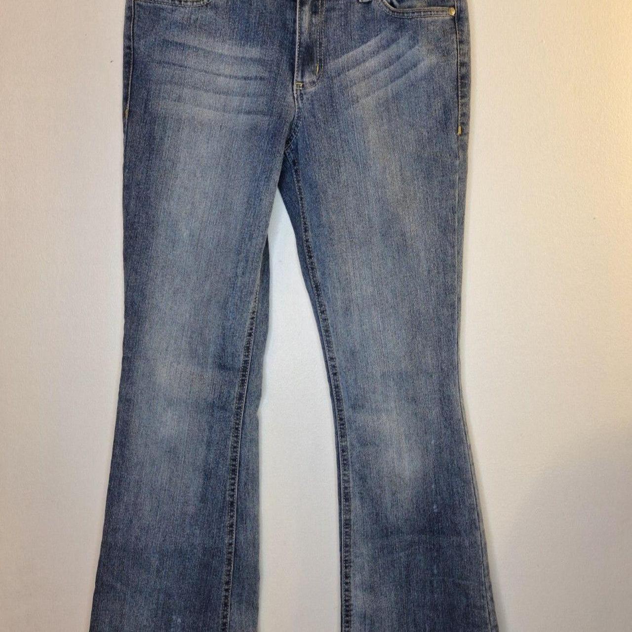 Preloved Women's Bootcut/Flare Faded Jeans Blue – The