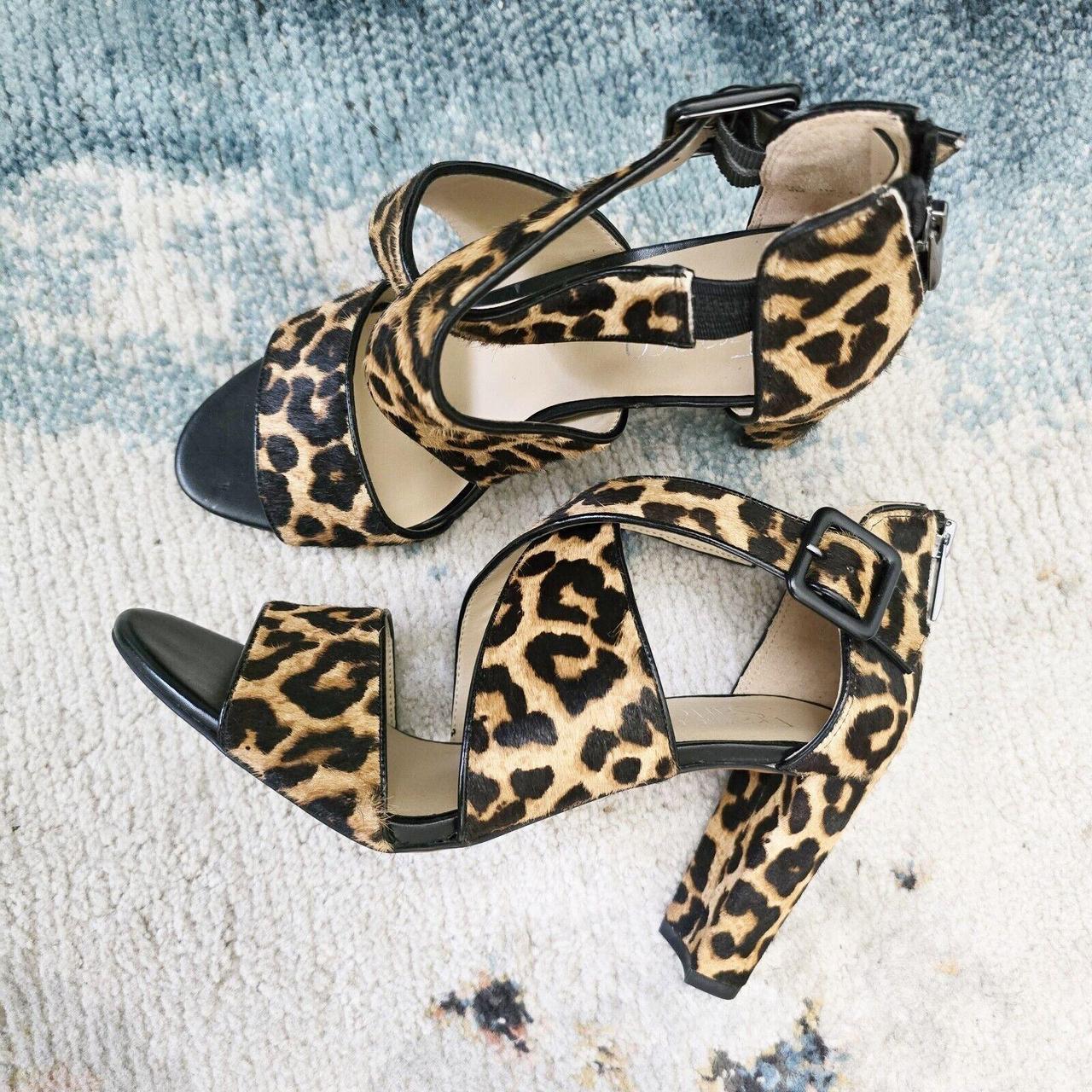 Franco sarto leopard fashion print sandals