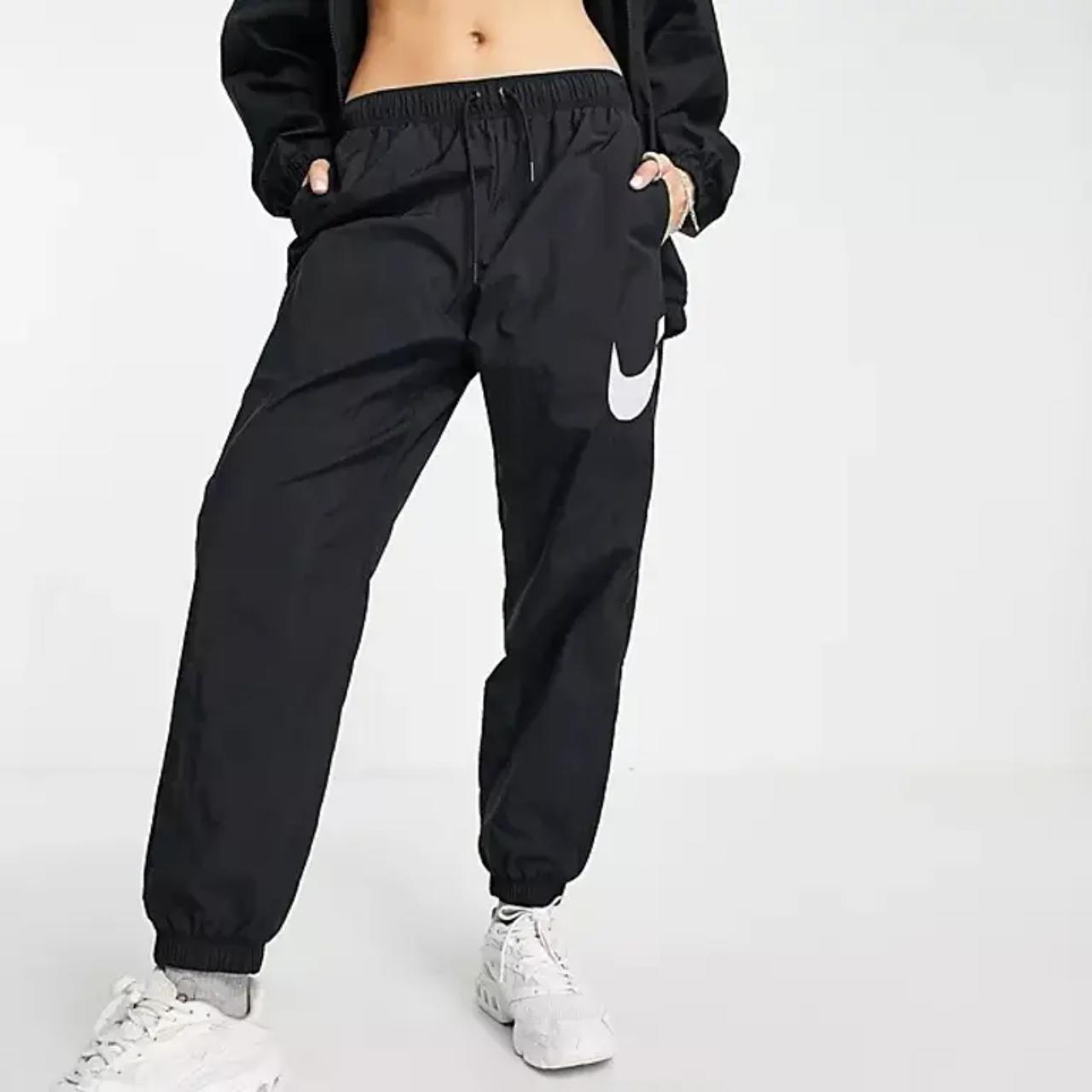 nike mini swoosh oversized black tracksuit