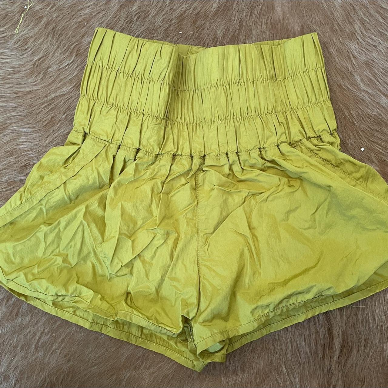 Free People Women's Green Shorts | Depop