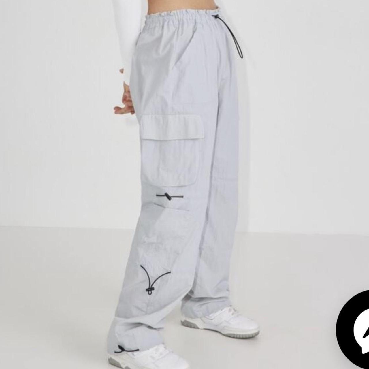 Garage The Chloe Nylon Parachute Pant in Blue