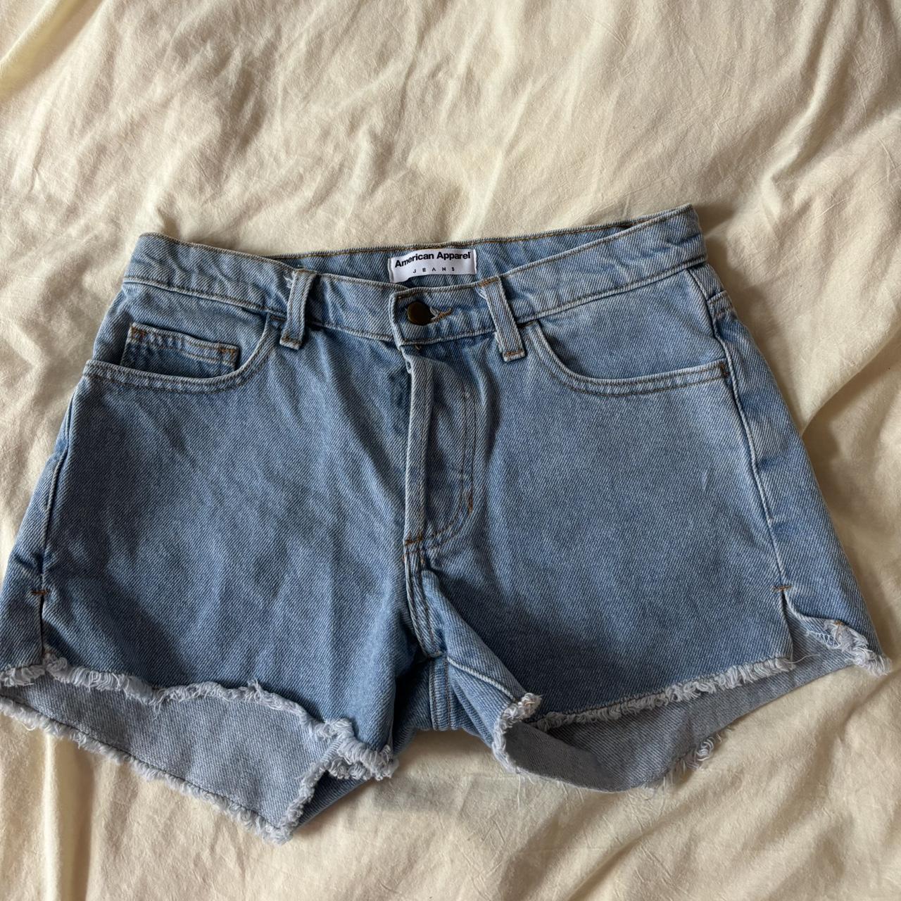 american apparel denim shorts in size in