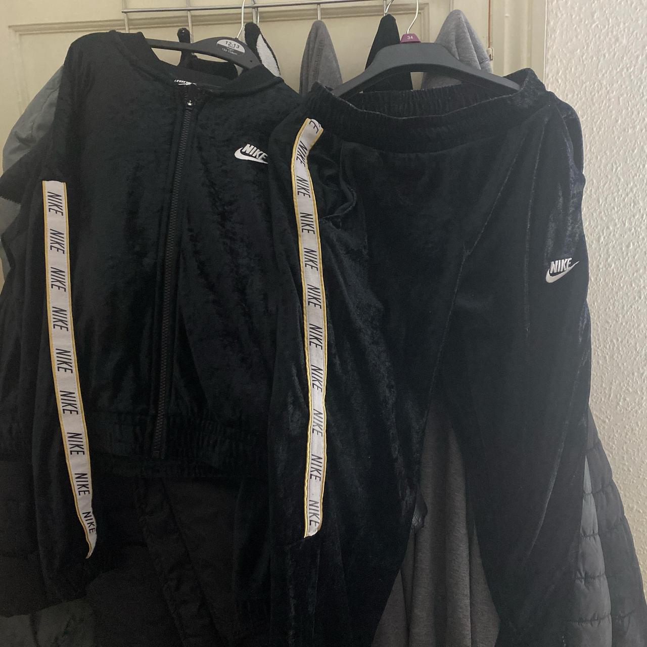 black velvet nike tracksuit