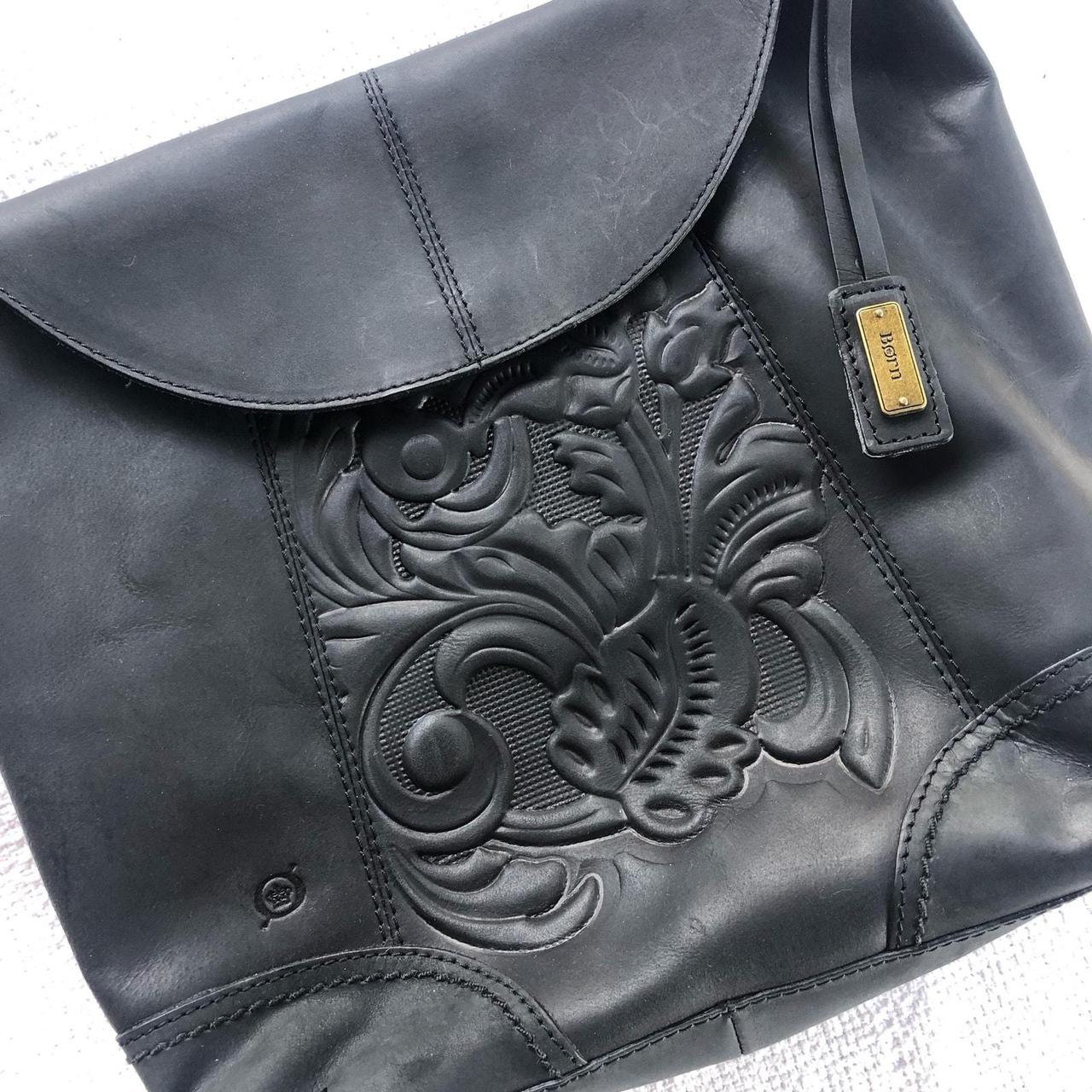 Born Black shops Leather Shoulder Purse/Satchel/Tote