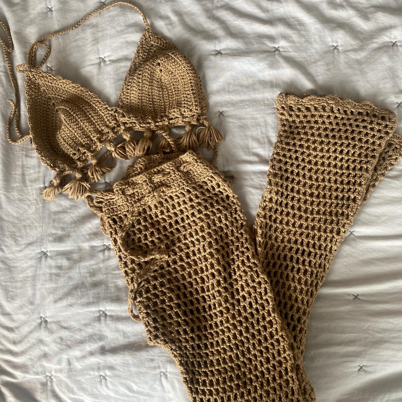 Crochet Cover Up 2 Piece Set In great condition Depop