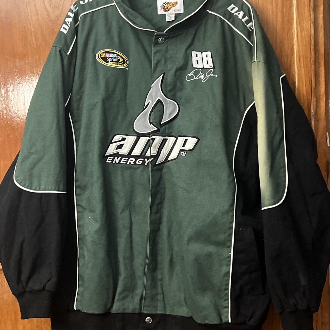 Dale JR AMP Energy Jacket #88 Nascar Mens XXL Green... - Depop