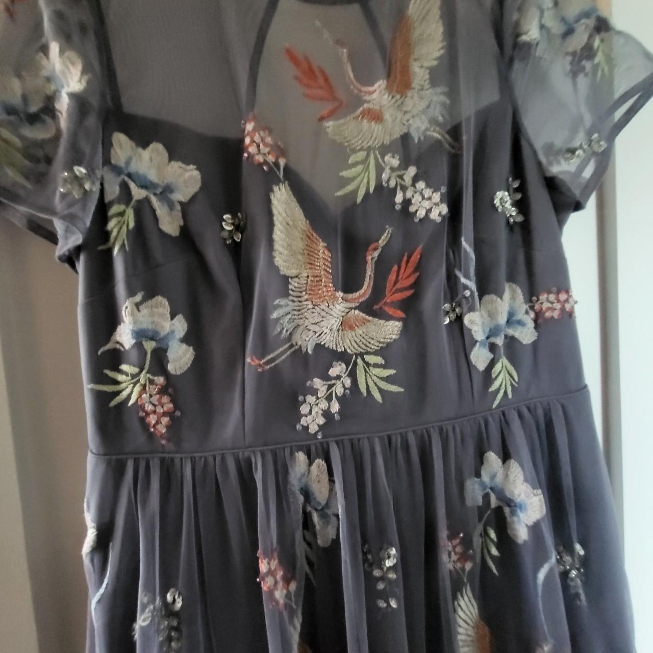 Monsoon Callie Crane Dress in a lilac colour and in. Depop