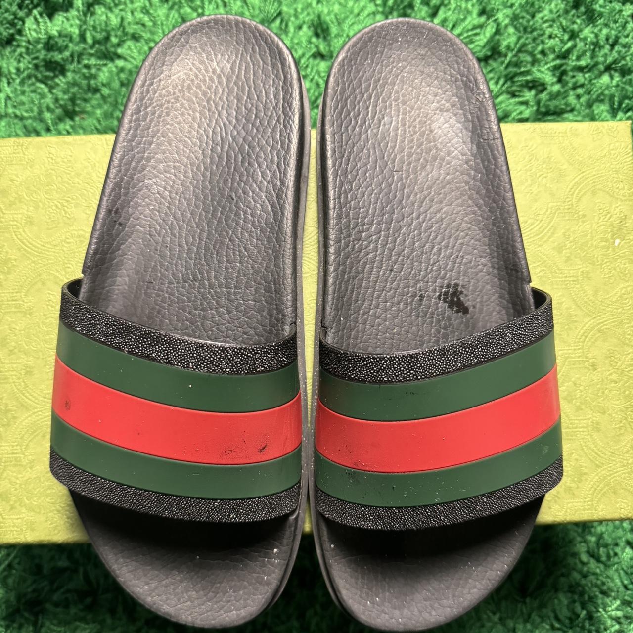 Gucci Slides Paint coming off Major heel drag | Depop