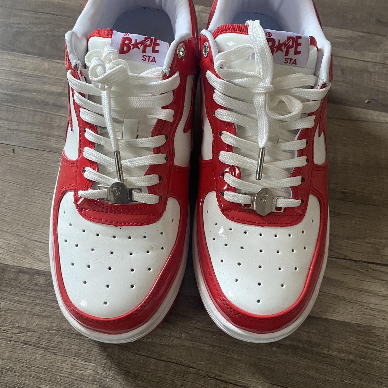 Red Bapestas size 9.5 - Depop