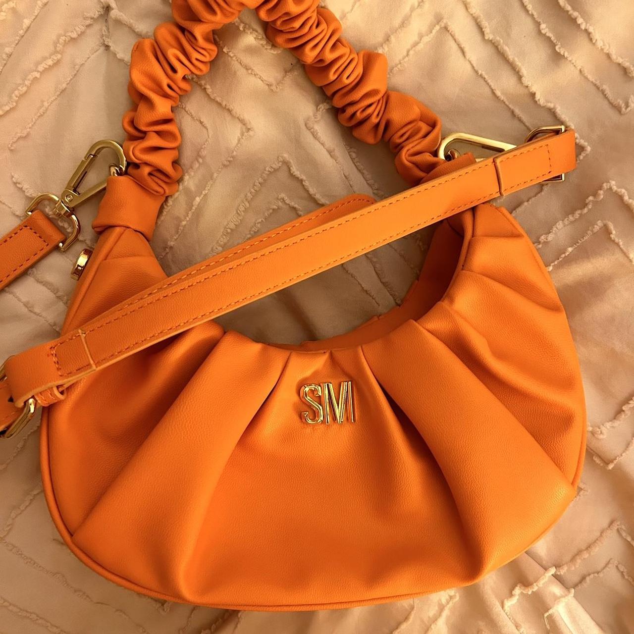 Steve madden orange leather high quality tote crossbody