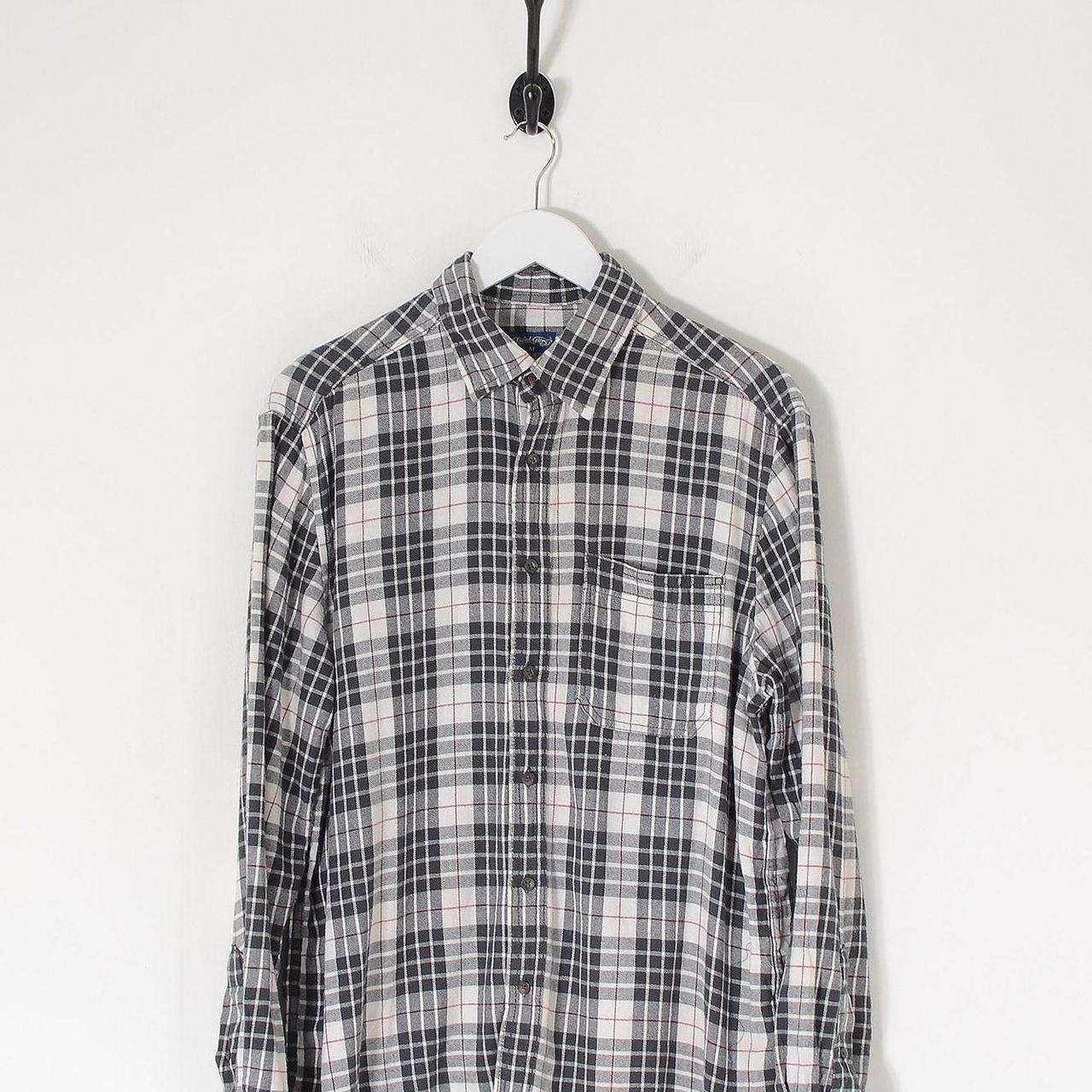 Vintage Faded Glory classic checked shirt in white &... - Depop