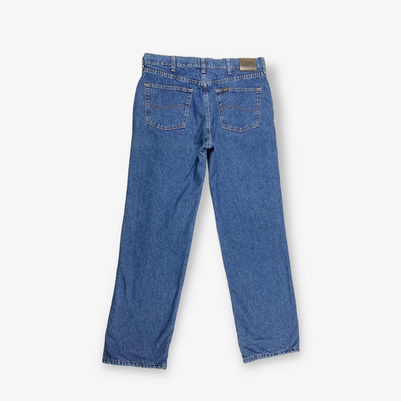BV17893 Vintage Lee straight leg jeans in dark... - Depop