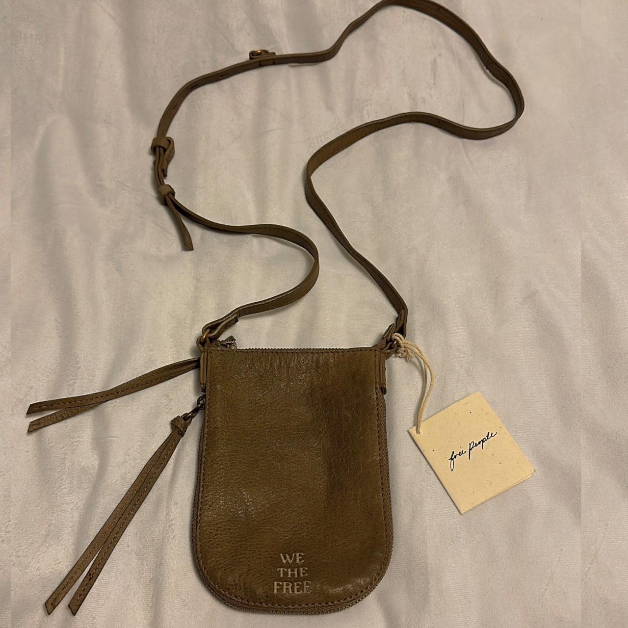 Free People Brown store Leather Mini Crossbody Bag