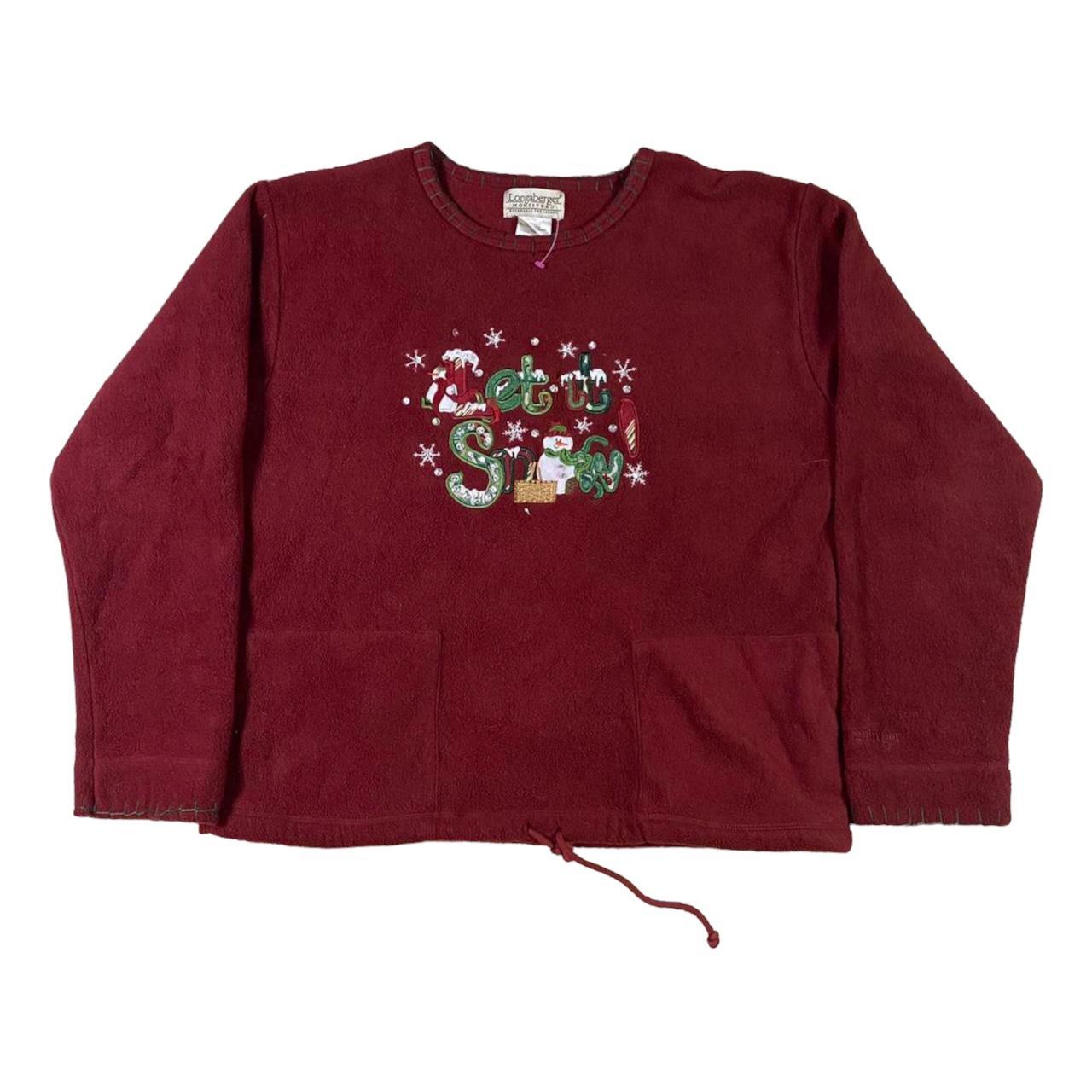 American Vintage Women's Burgundy and Green Sweatshirt | Depop