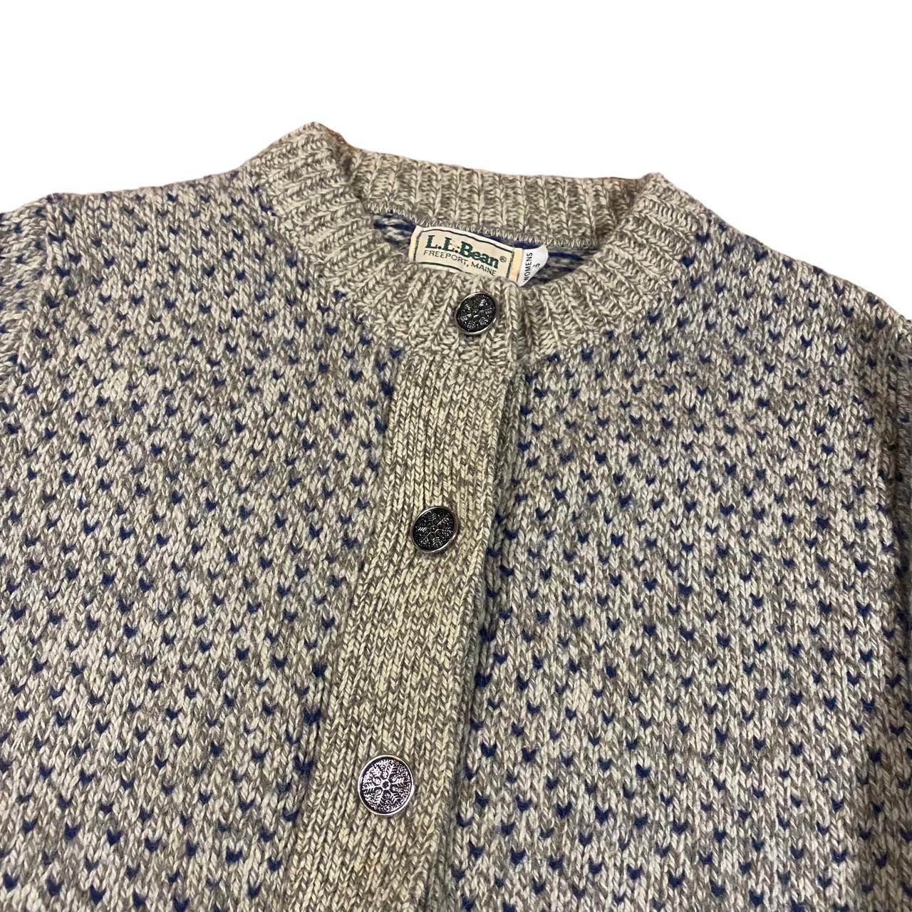 Vintage 1980’s L.L.Bean button up sweater in... - Depop